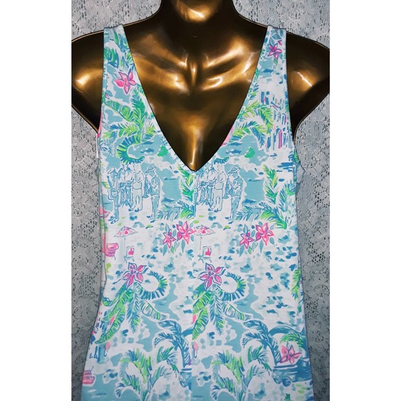 NWT Sz S Lilly Pulitzer ADRIANNA Bold Tropical Print Shift Dress - Picture 6 of 10